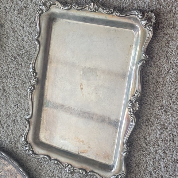 Set of 3 Vintage Silver Trays - Picture 9 of 12